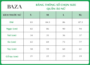 Size sản phẩm Baza