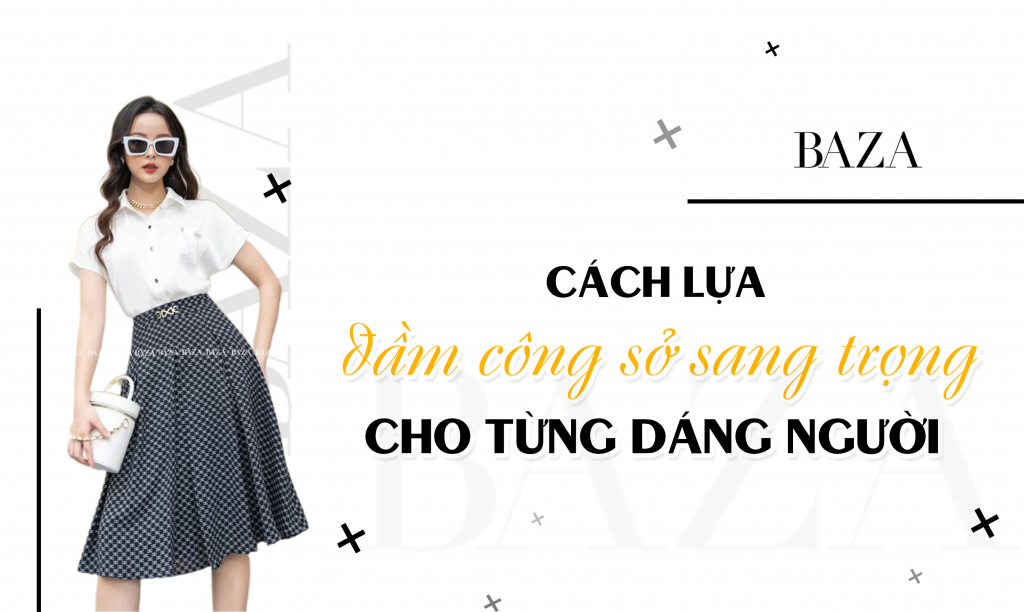 Đầm công sở sang trọng Baza